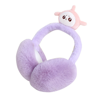 Koomiksist laste kõrvaklapid, talvised armsad soojad plush kõrvakaitsed, kokkupandavad nukutüdrukute kõrvasoojendajad, talvised kõrvaklapid