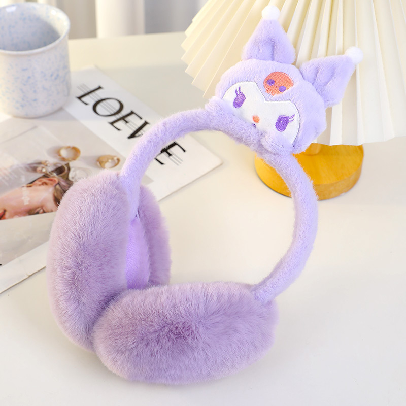 Koomiksist laste kõrvaklapid, talvised armsad soojad plush kõrvakaitsed, kokkupandavad nukutüdrukute kõrvasoojendajad, talvised kõrvaklapid