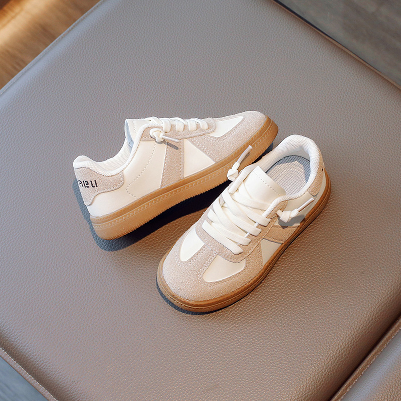 Bērnu bibliotēkas truša meiteņu sporta apavi 2024. gada rudens sākumā, korejiešu versija ar mīkstu apakšējo dēļu apaviem zēniem, mazi balti apavi, bērnu morāles treniņu apavi