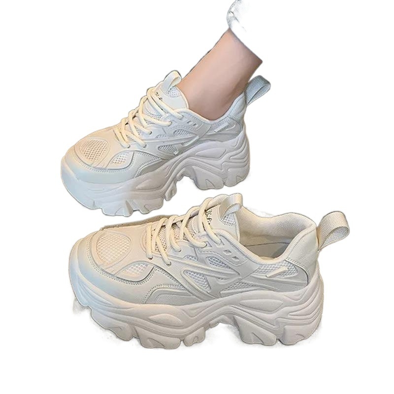 Дамски обувки Torre Shoes, нови за 2024 г., ежедневни, универсални, на платформа, с дебела подметка, увеличена височина, дишащи, от мрежа