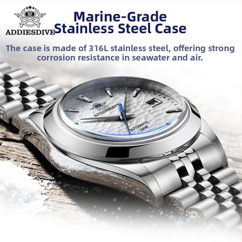 ADDIESDIVE διασυνοριακό αδιάβροχο ρολόι από ανοξείδωτο ατσάλι για άνδρες, αυτόματο ρολόι χειρός, μηχανικό ρολόι, εργοστάσιο προέλευσης