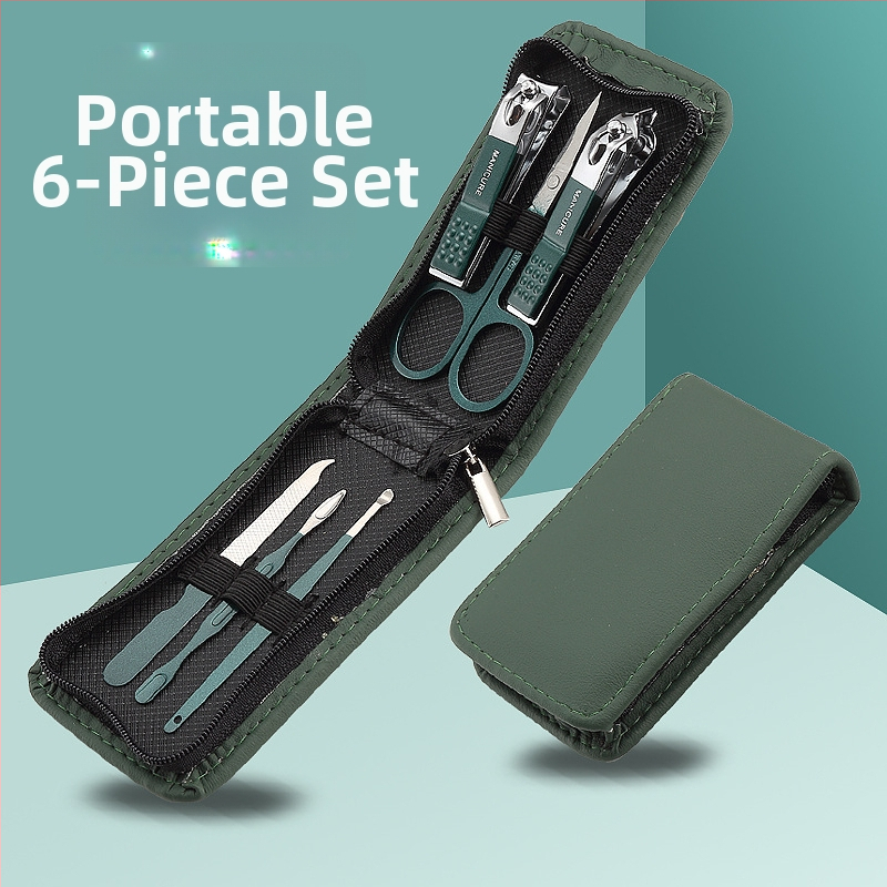 Sada klieští na nechty so zipsom, 9-dielna sada, čierne klieštiky na nechty, kozmetické nástroje, darčeková sada veľkoobchod