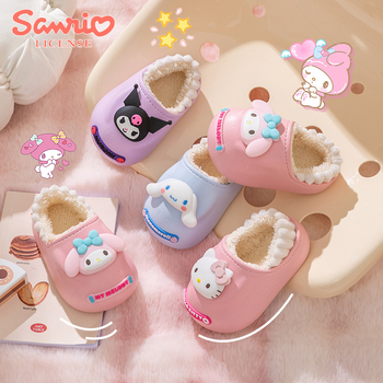 Sanrio sussid lastele sügise ja talve siseruumides kasutamiseks mõeldud kott kontsaga Mao kingad koduseks poiste ja tüdrukute armsad pehmed soojad puuvillased kingad
