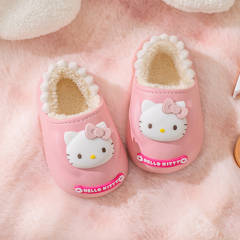 Sanrio sussid lastele sügise ja talve siseruumides kasutamiseks mõeldud kott kontsaga Mao kingad koduseks poiste ja tüdrukute armsad pehmed soojad puuvillased kingad