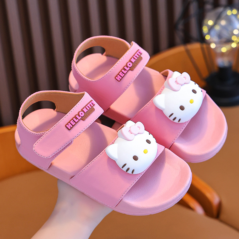 Autentsed Sanrio tüdrukute sandaalid. Suvised uued laste rannajalatsid, libisemiskindlad pehme põhjaga, hingavad Eva materjalist printsessisandaalid.
