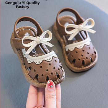 Beebi sandaalid tüdrukutele printsess astmelised kingad libisemiskindlad pehme tallaga õppivad suvised uued beebikingad Baotou lastejalatsid mugavad