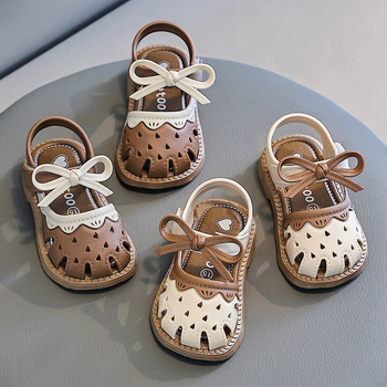Beebi sandaalid tüdrukutele printsess astmelised kingad libisemiskindlad pehme tallaga õppivad suvised uued beebikingad Baotou lastejalatsid mugavad