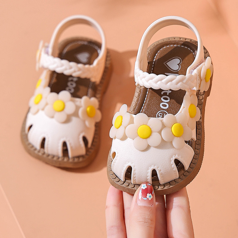 Beebi sandaalid tüdrukutele printsess astmelised kingad libisemiskindlad pehme tallaga õppivad suvised uued beebikingad Baotou lastejalatsid mugavad