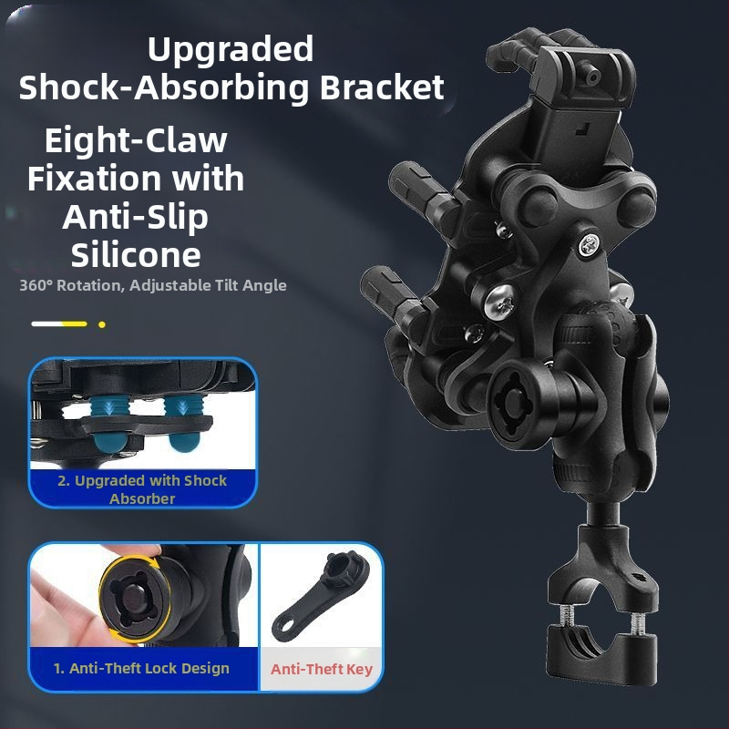 Držiak mobilného telefónu pre motocykel H5X, tlmenie nárazov, ochrana proti krádeži, doručovanie elektrických vozidiel č. 9