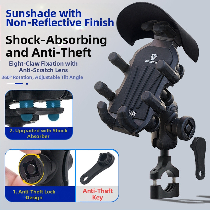 Držiak mobilného telefónu pre motocykel H5X, tlmenie nárazov, ochrana proti krádeži, doručovanie elektrických vozidiel č. 9