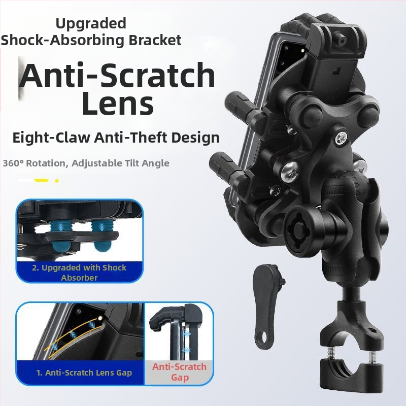 Držiak mobilného telefónu pre motocykel H5X, tlmenie nárazov, ochrana proti krádeži, doručovanie elektrických vozidiel č. 9