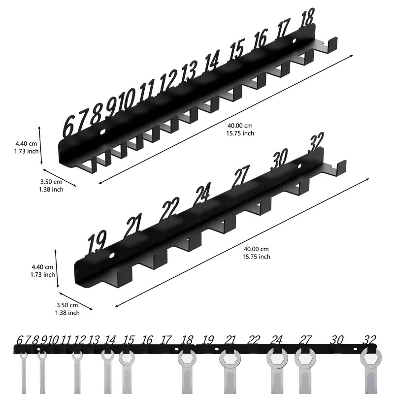 Pārrobežu uzgriežņu atslēgu organizatora plaukts mājām, pārnēsājams, pie sienas stiprināms uzglabāšanas plaukts, ieejas siena, melns digitālais āķis