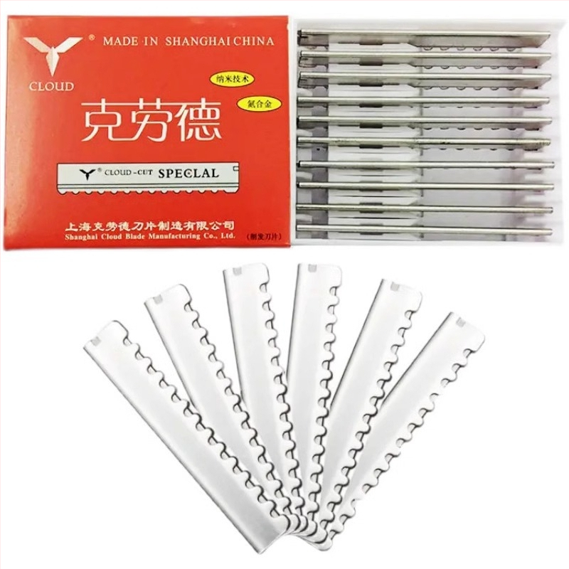 Kadernícka špeciálna strižná čepeľ, strižná čepeľ na vlasy, zúbkovaná čepeľ, zariadenie na riedenie vlasov, ostrá čepeľ, odolná