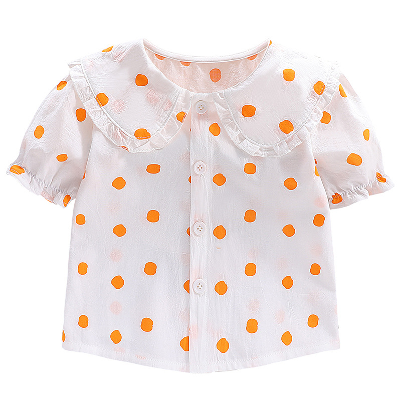 Ризи с къс ръкав за момичета, Детски блузи с долнище, Детски ризи, Нови летни ревери за кукли 2025, Детски топове