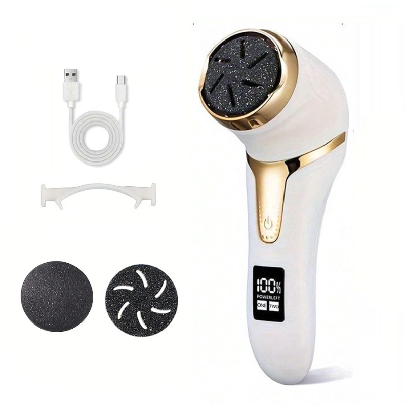 Elektrinis pėdų šlifuoklis nuospaudoms šveisti, buitinis įkraunamas pedikiūro artefaktas, kulno šveičiamasis pėdų žoliapjovė