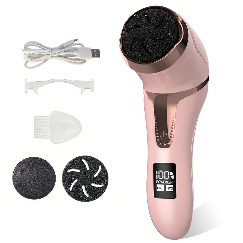 Elektrinis pėdų šlifuoklis nuospaudoms šveisti, buitinis įkraunamas pedikiūro artefaktas, kulno šveičiamasis pėdų žoliapjovė