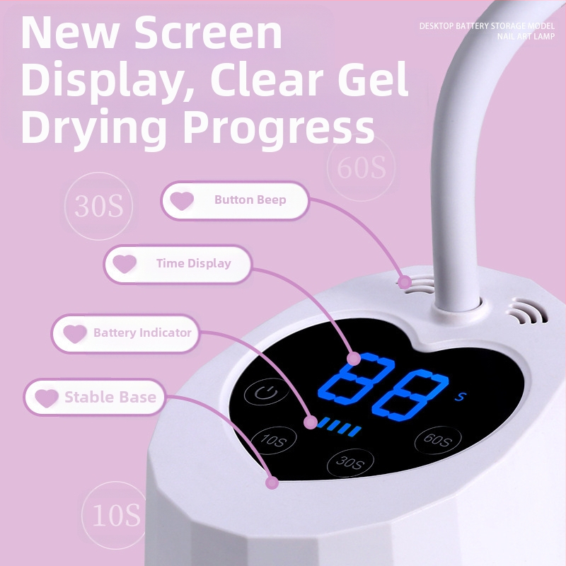 Stolná lampa na nechtové umenie Lotus, inteligentný senzor s displejom, UV vytvrdzovacia lampa, rýchloschnúca lampa na pečenie nechtov