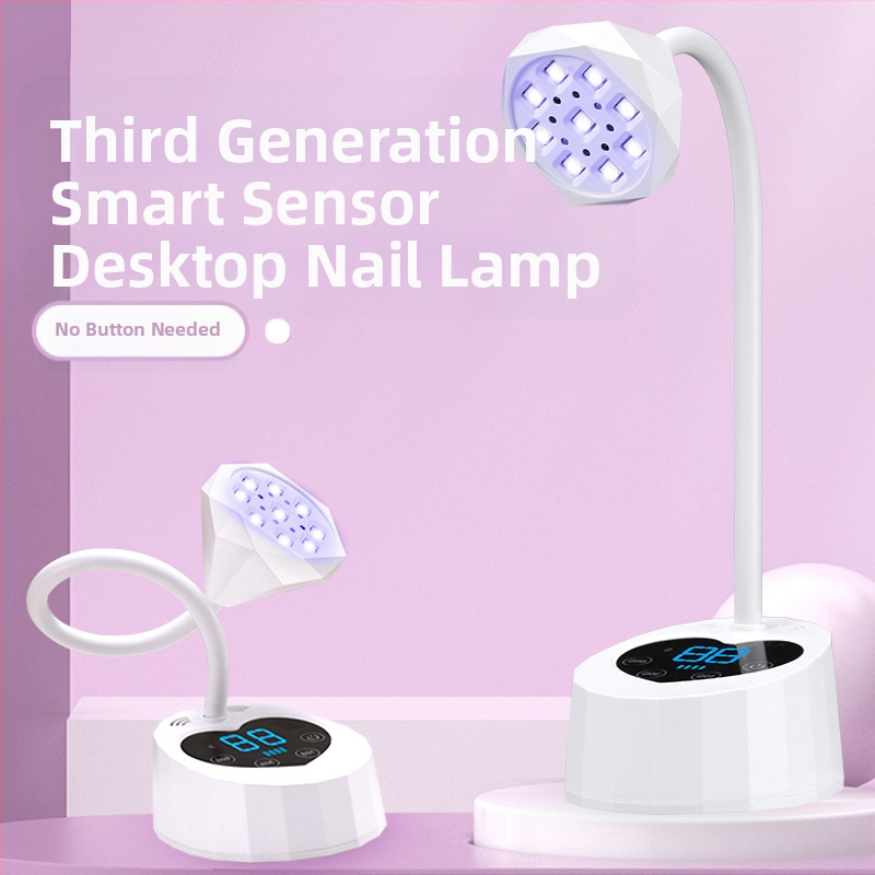 Darbvirsmas enerģijas uzglabāšanas nagu mākslas Lotus lampa ar intelektuālo sensoru un displeju, UV sacietēšanas lampa, ātri žūstoša nagu cepšanas lampa