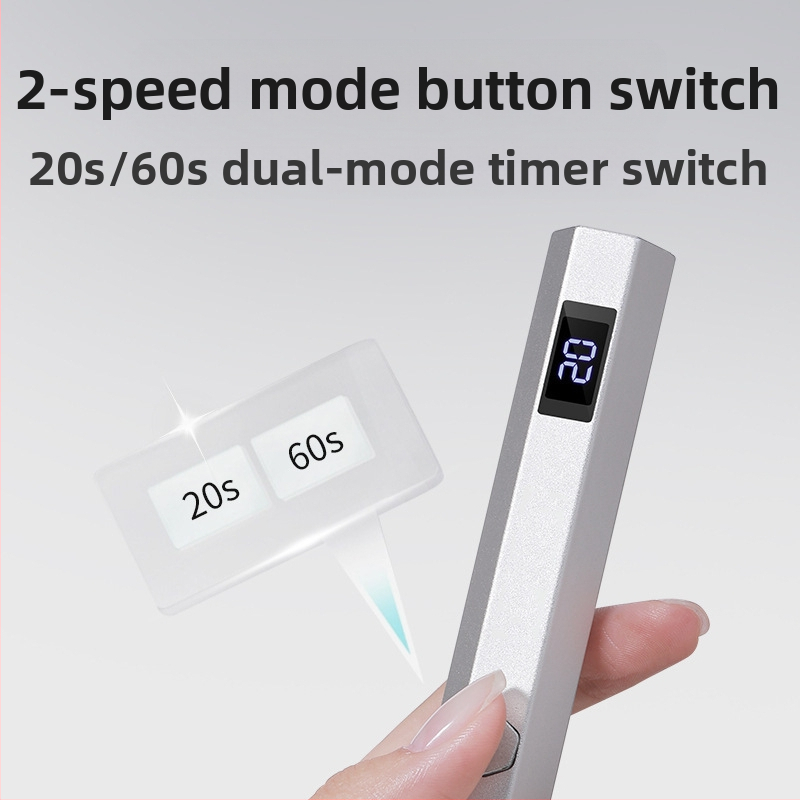 Manikúrne vylepšené jednoslovné svetlo tretej generácie s displejom, prenosné fototerapeutické svetlo s úložiskom energie, ručné svetlo s dvoma prepínacími stupňami