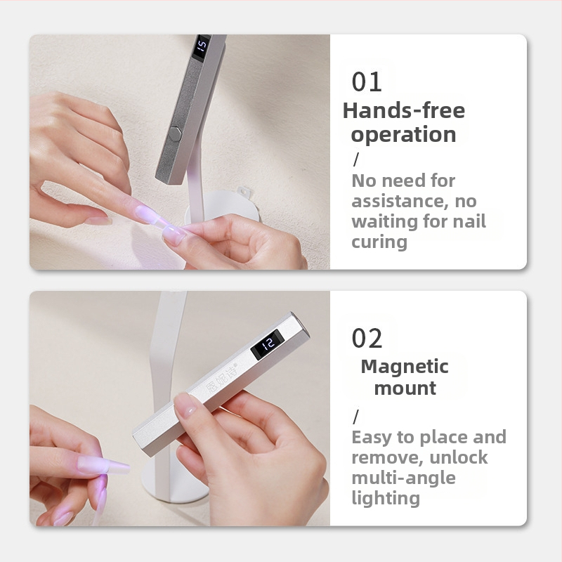 Manikúrne vylepšené jednoslovné svetlo tretej generácie s displejom, prenosné fototerapeutické svetlo s úložiskom energie, ručné svetlo s dvoma prepínacími stupňami