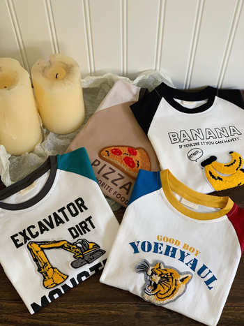 Buga Sugar 2025. aasta sügise uus laste rõivaste jaapani stiilis T-särk poistele ja tüdrukutele rätikutikandiga ja värviblokkidega pikkade varrukatega T-särk