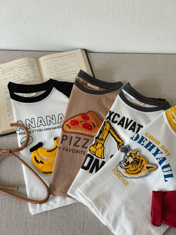 Buga Sugar 2025. aasta sügise uus laste rõivaste jaapani stiilis T-särk poistele ja tüdrukutele rätikutikandiga ja värviblokkidega pikkade varrukatega T-särk