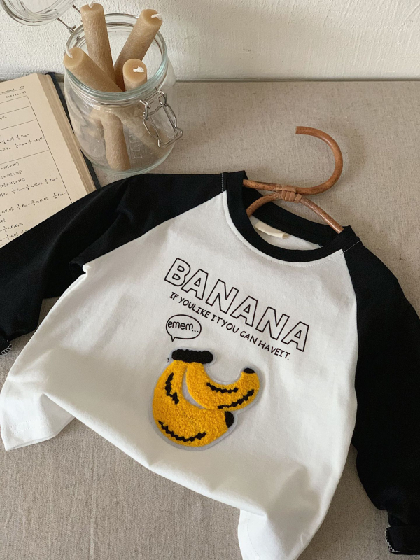 Buga Sugar 2025. aasta sügise uus laste rõivaste jaapani stiilis T-särk poistele ja tüdrukutele rätikutikandiga ja värviblokkidega pikkade varrukatega T-särk