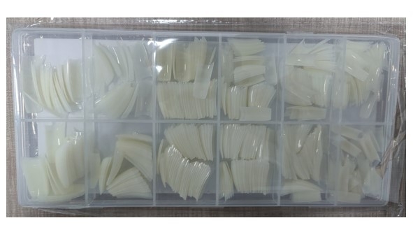 Piiriülene küünekunst 500 tükki karbis küünetükid täispasta poolpasta valge kunstküüne plaaster prantsuse küünetükk küüs