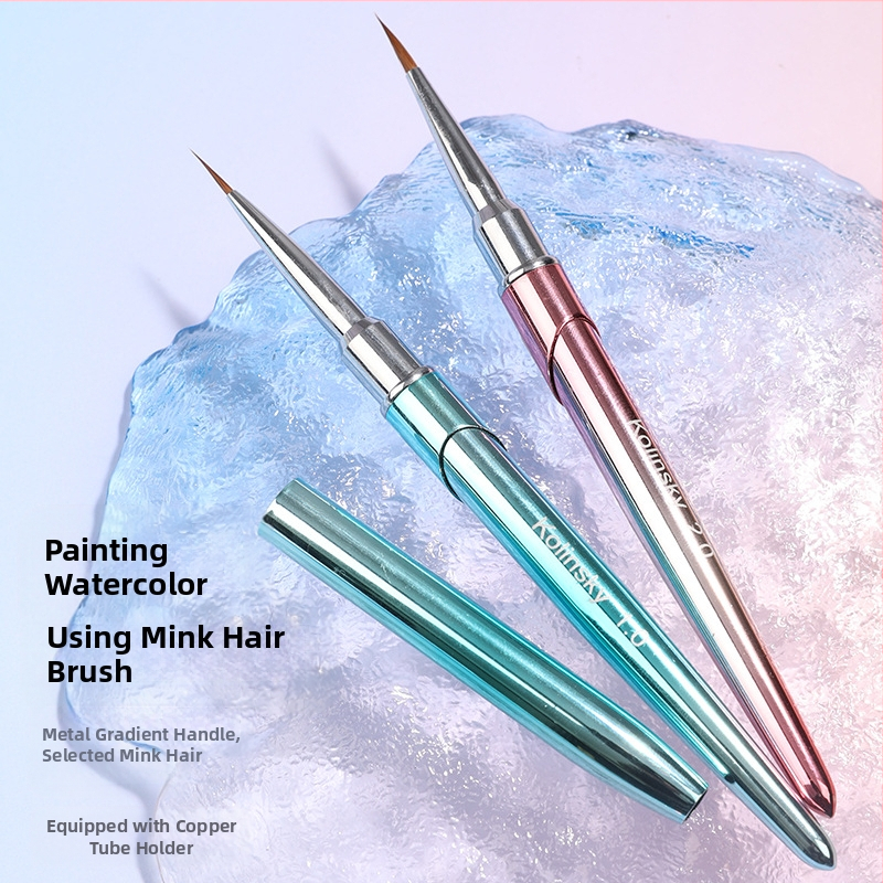 Нова градиентна писалка за нокти с кука и линия, размазваща боядисана метална акварелна писалка за нокти, магазин за нокти, акварел, специален инструмент