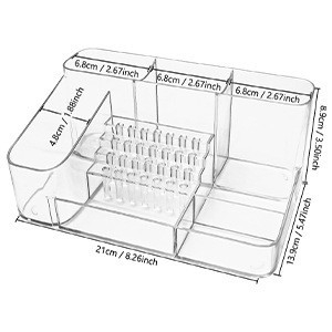 Küünelaua plastist hoiukast Multifunktsionaalne hoiukast Küünesalongi hoiukast Valge veski hoiukast