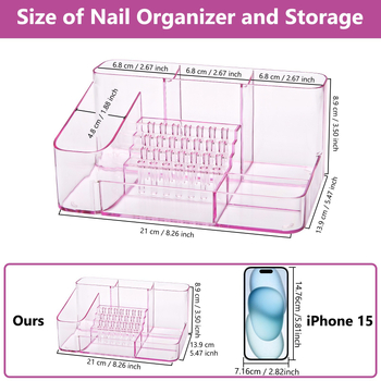 Küünelaua plastist hoiukast Multifunktsionaalne hoiukast Küünesalongi hoiukast Valge veski hoiukast