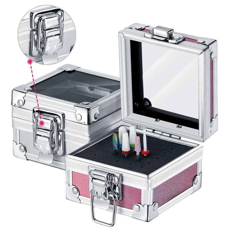 Διασυνοριακό κουτί αποθήκευσης κεφαλής γυαλίσματος νυχιών φορητό κουτί εργαλείων τέχνης νυχιών επιφάνεια εργασίας φινιρίσματος κουτί εργαλείων jack rack εμφάνισης