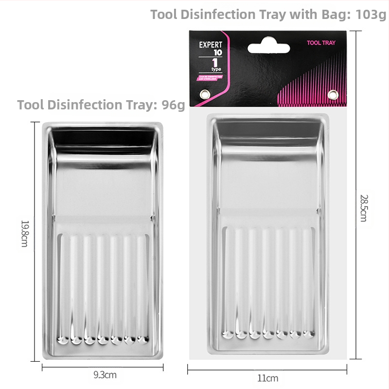 Špeciálna dezinfekčná doska na nechtové nástroje, zosilnená nehrdzavejúca oceľ 304, odolná voči korózii a vysokým teplotám, úschova prenosných nechtových nástrojov