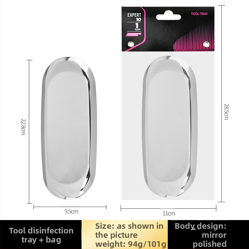 Spetsiaalne desinfitseerimisplaat küünetööriistadele. Paksendatud 304 roostevabast terasest, kõrge temperatuurikindel, korrosioonikindel, kaasaskantav küünetööriistade hoiustamine.