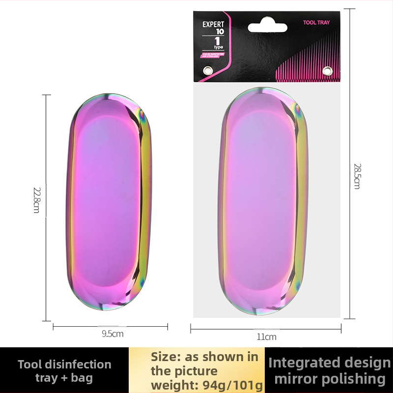 Spetsiaalne desinfitseerimisplaat küünetööriistadele. Paksendatud 304 roostevabast terasest, kõrge temperatuurikindel, korrosioonikindel, kaasaskantav küünetööriistade hoiustamine.