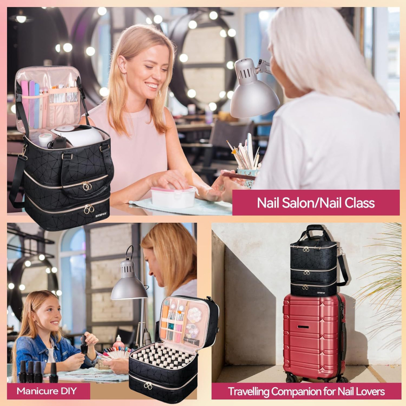 Η νέα τσάντα αποθήκευσης βερνικιού νυχιών της Amazon μπορεί να χωρέσει 60 μπουκάλια βερνικιού νυχιών και σετ νυχιών, κατάλληλη για περιποίηση νυχιών