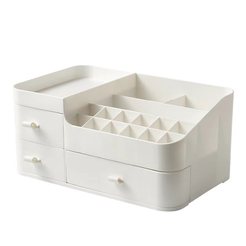 Kosmētikas uzglabāšanas kaste ādas kopšanas līdzekļi galda tualetes galdiņš apdares maska lūpu krāsa grima otiņa atvilktne uzglabāšanas plaukts putekļu necaurlaidīgs