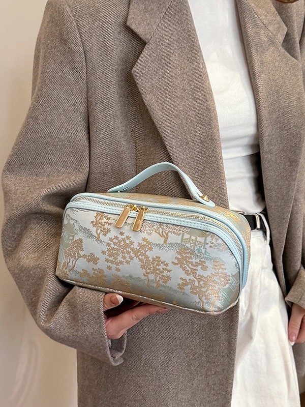 2024 m. naujas tarpvalstybinis naujas antikvarinis kosmetinis krepšys, nešiojamas didelės talpos nešiojamas kosmetikos krepšys