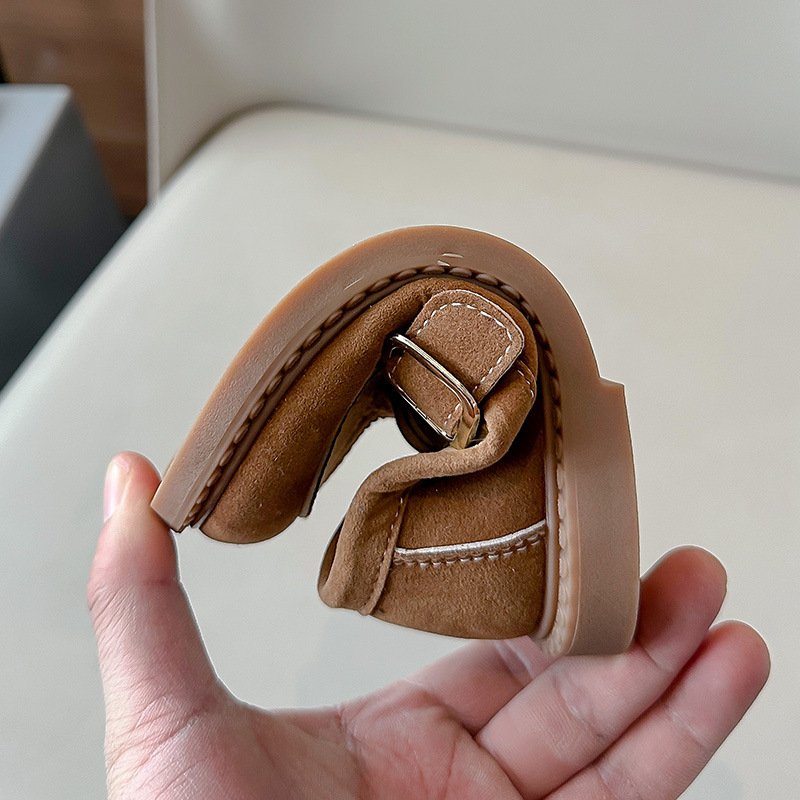 2025 Пролет и есен Нови детски най-лесни за съчетаване равни обувки за момчета обувки тип шапка за момичета британски кожени обувки от висок ток