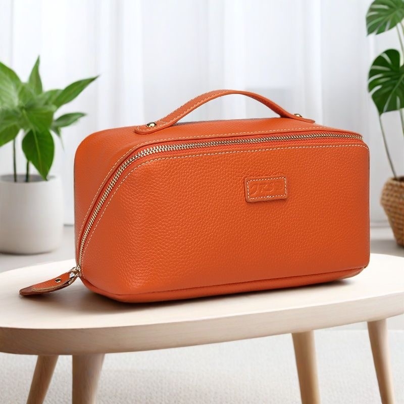 Amazon női kozmetikai táska nagy kapacitású utazó sminktáska PU vízálló piperetáska fogantyúval és elválasztóval