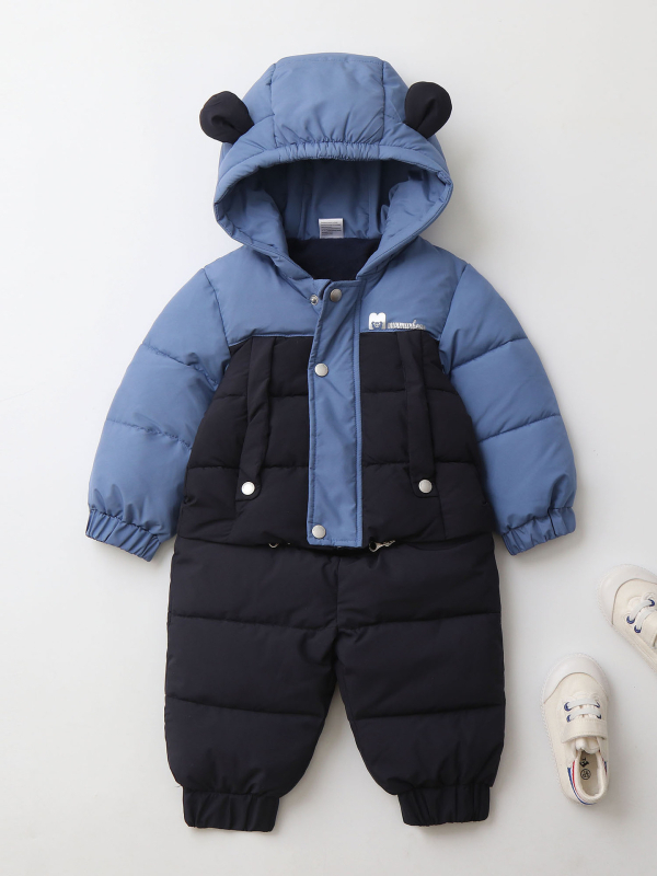 HB1825 подвижни бебешки дрехи за катерене с памучна подплата, съответстващи на цветовете, детски гащеризон за зима 2025 г., нов