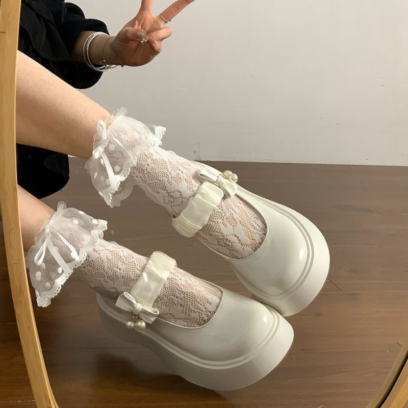 Дамски обувки от естествена кожа с дебела подметка на платформа, малки размери, JK Uniform Shoes, нови пролетни и универсални обувки Mary Jane за 2025 г.