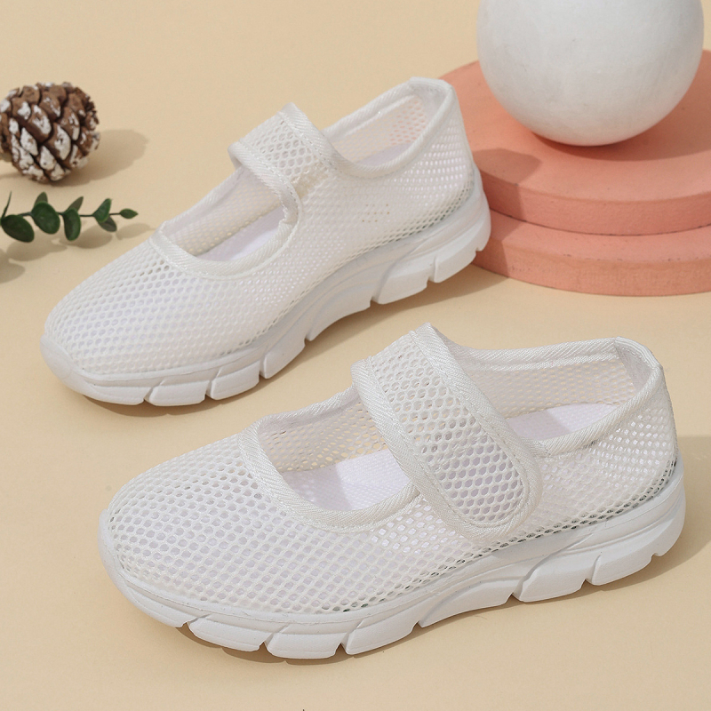 Νέα παιδικά παπούτσια εξωτερικού εμπορίου για την άνοιξη και το φθινόπωρο, αναπνεύσιμα, φλατ παπούτσια για γιαγιά, αντιολισθητικά παπούτσια για περπάτημα, γόβες, casual παπούτσια