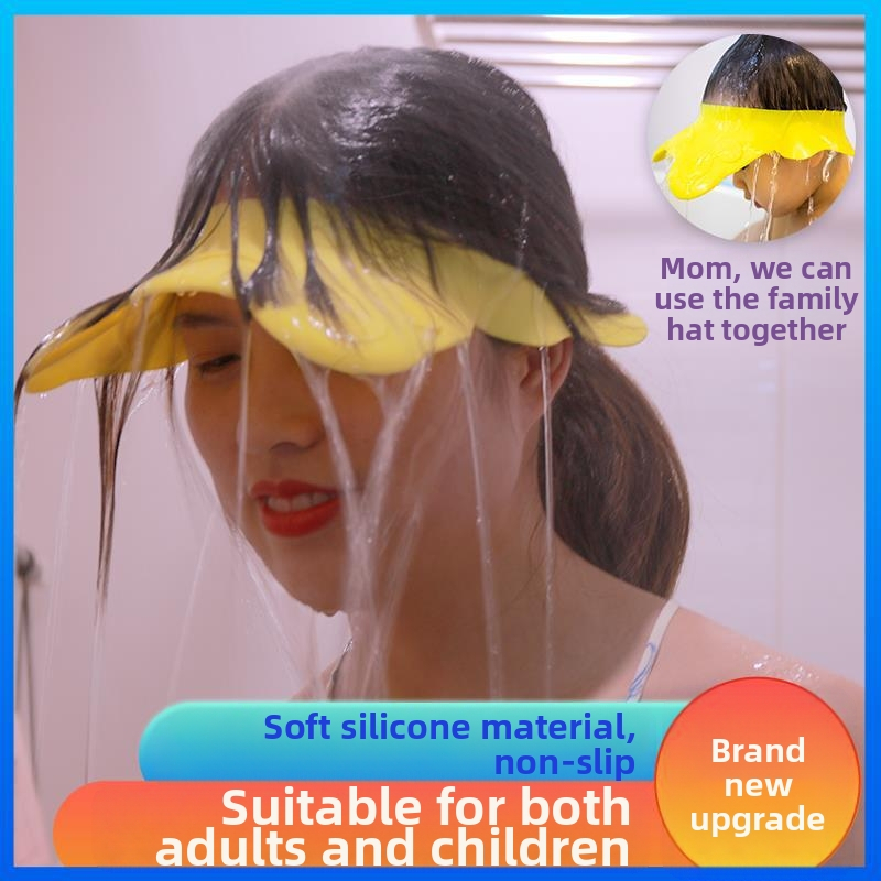 Детска шапка за душ, водоустойчива, защита за уши, силиконова, мека шапка за шампоан, бебешка силиконова шапка за душ, шапка за шампоан, бебешка шапка за душ