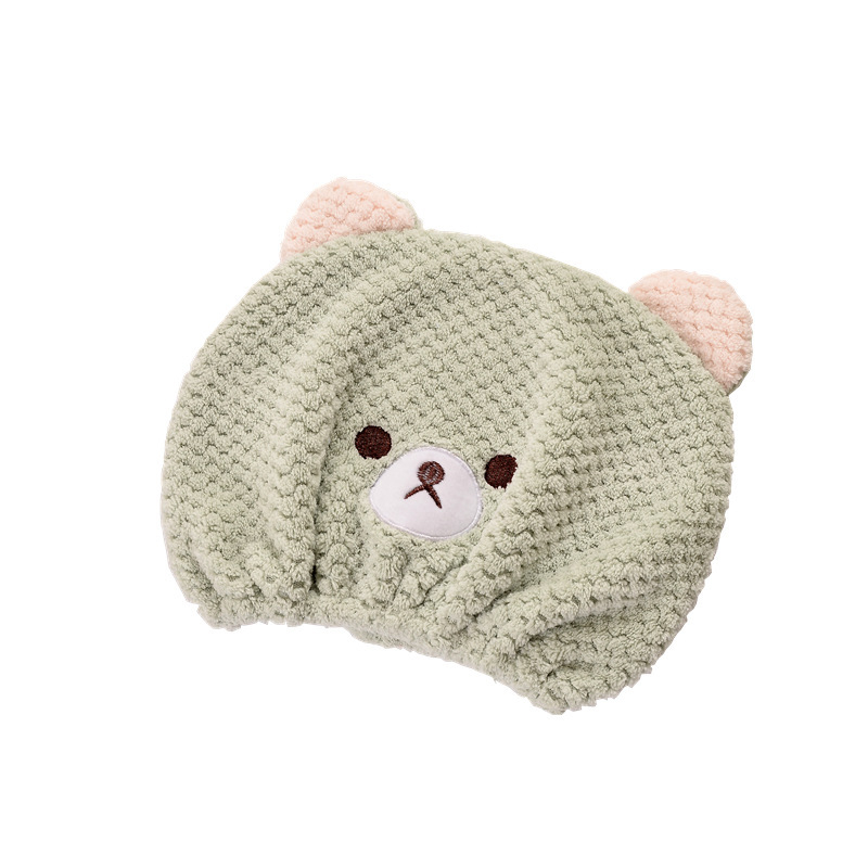 Sausų plaukų kepurė, miela Pietų Korėjos meškiuko dušo kepuraitė, minkšta, sugerianti sausų plaukų rankšluostis, eksportuojama kokybiška gamykla, sandėlyje, plaukų generavimas