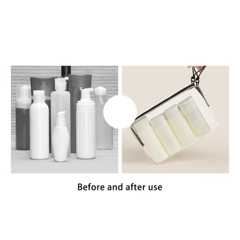 Piiriülene kuummüük Nordic Color Cosmetics pudelikomplekt reisišampoon, kreem, dušigeel, näokreem, väike tühi pudel