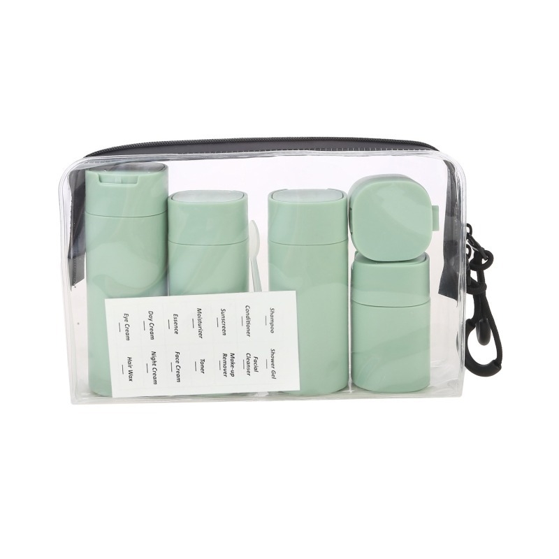Piiriülene kuummüük Nordic Color Cosmetics pudelikomplekt reisišampoon, kreem, dušigeel, näokreem, väike tühi pudel
