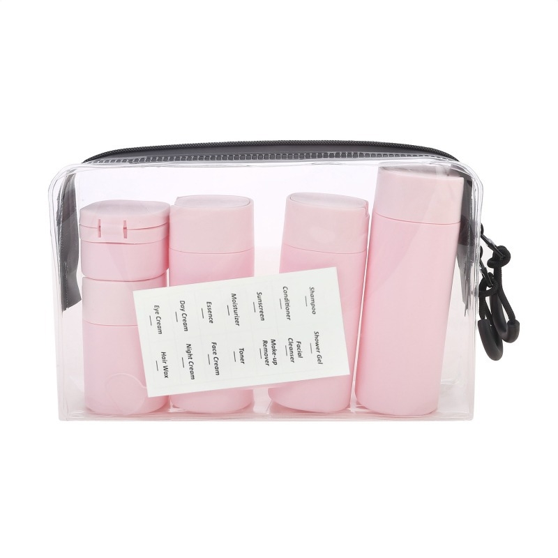 Piiriülene kuummüük Nordic Color Cosmetics pudelikomplekt reisišampoon, kreem, dušigeel, näokreem, väike tühi pudel
