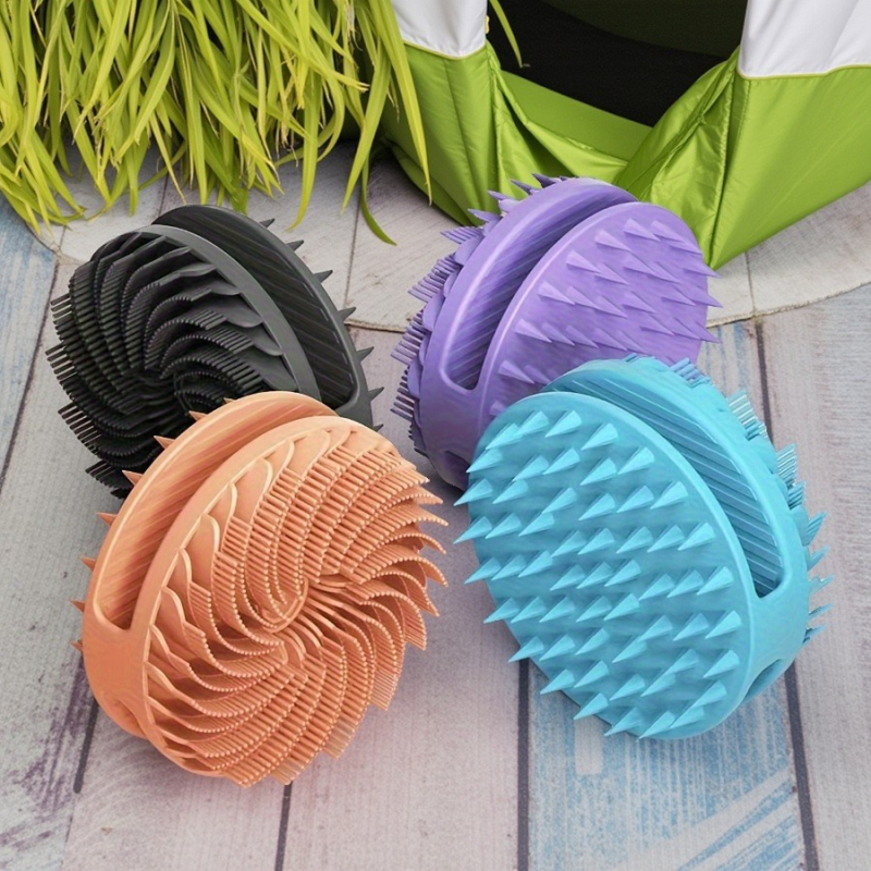 Perie de baie multifuncțională din silicon, perie de spate, scrubber, șampon cu două fețe din silicon, pieptene de masaj pentru picioare, perie de curățare a baiei
