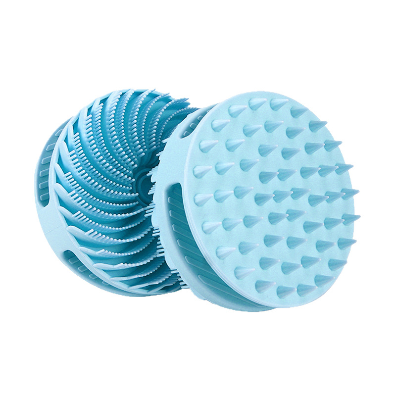 Многофункционална силиконова четка за вана, скрубер за гръб, двустранен силиконов гребен за шампоан и масаж, масаж на краката, четка за почистване на вана